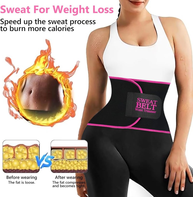 AMZBOSS Waist Trainer for Women Lower Belly Fat, Waist Sweat Band for Women, Belly Band Sweat Belt, Stomach Wrap, Body Shaper - Image 2